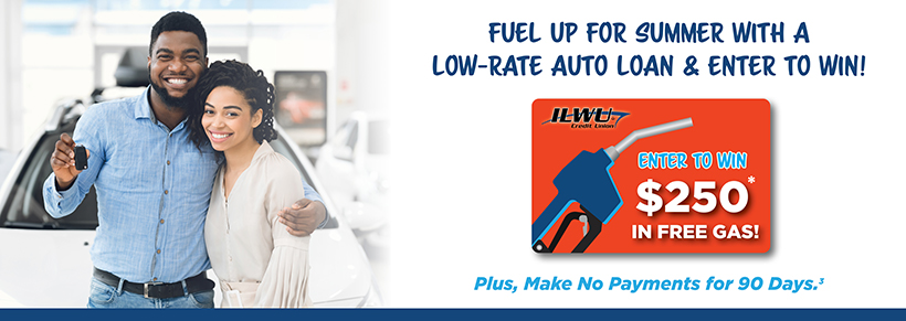 Fuel up for Summer with a low-rate auto loan and enter to win $250 in free gas.