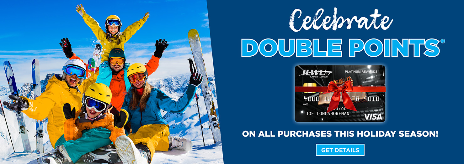 Celebrate double points on all purchases this holiday season!