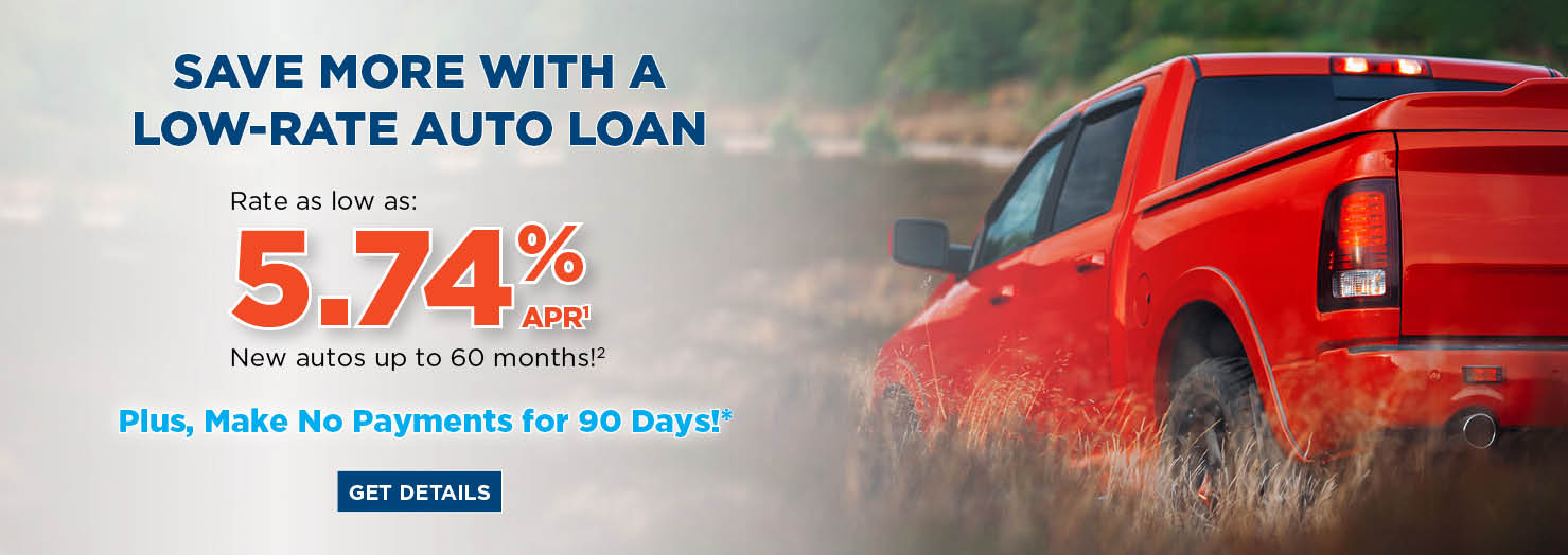 Save More with a low-rate auto loan!